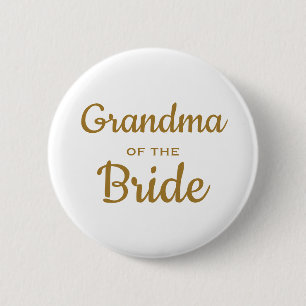 botón Personalizado de la abuela del Boda de novi