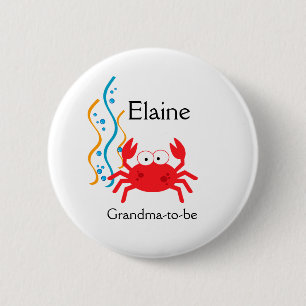 botón Personalizado de la ETIQUETA DE NOMBRE CRAB