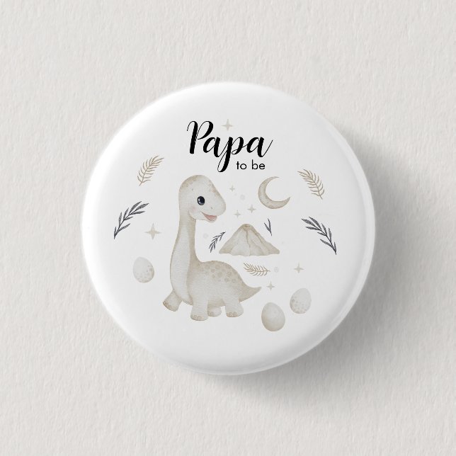 Botón personalizado de Papá a punto de ser con Din (Anverso)