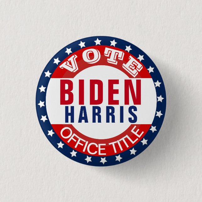 botón Personalizado de plantilla de campaña Biden  (Anverso)