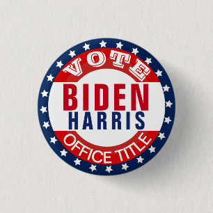 botón Personalizado de plantilla de campaña Biden