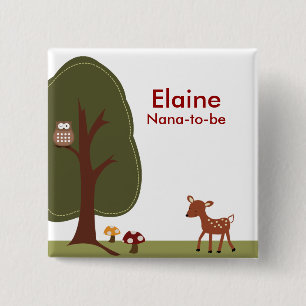 botón personalizado de WOODLAND DEER FOREST