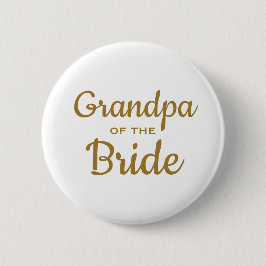 Botón Personalizado del abuelo del Boda de novia