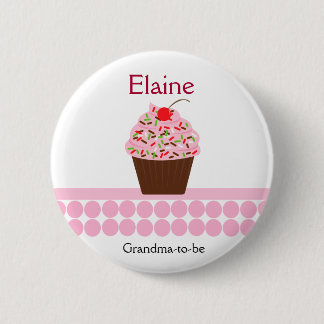 botón Personalizado del botón Yummy Cupcake NAME T