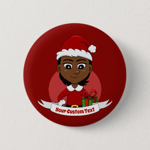 botón personalizado del chica de navidades