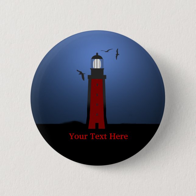 botón Personalizado del faro náutico (Anverso)