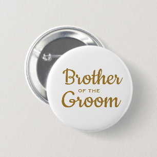 Botón Personalizado del hermano del Boda de Groom