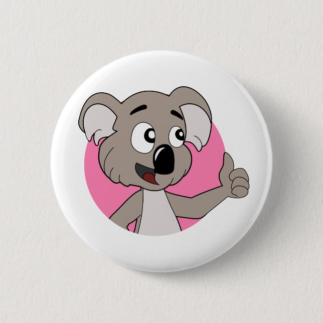 Botón personalizado del oso Koala (Anverso)