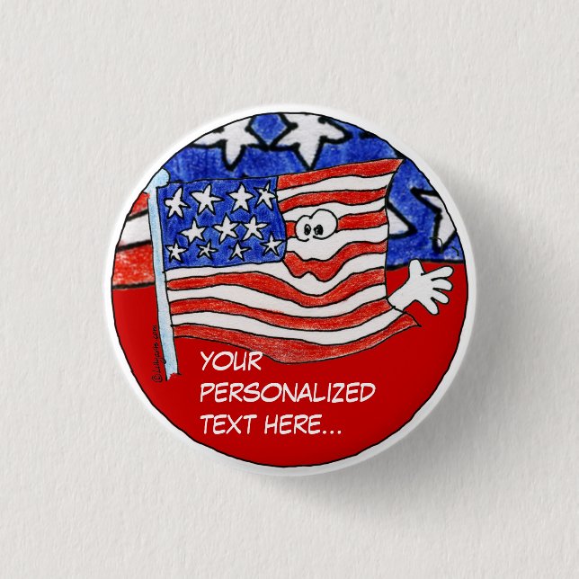 Botón personalizado del Pin /Round de la bandera (Anverso)