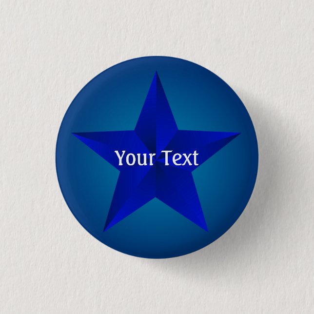 Botón Personalizado Estrella Azul 1 1/4" (Anverso)