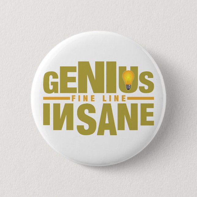 botón personalizado GENIUS VS INSANE (Anverso)