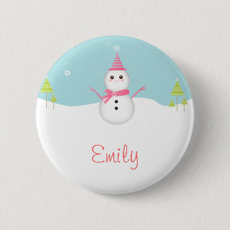 Botón personalizado muñeco de nieve