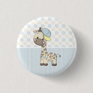 botón Personalizado niño bebé Giraffe del personal