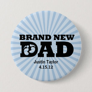 Botón personalizado papá a estrenar
