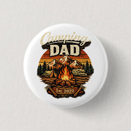 Botón personalizado Papá campista Est. 2026