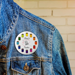 Botón personalizado para coser, aguja y hilos