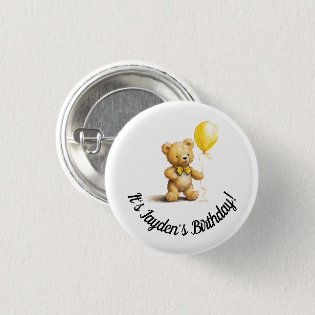 botón personalizado para cumpleaños, Baby Shower, (Anverso y reverso)