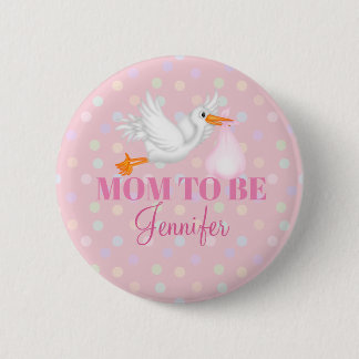 botón Personalizado para que mamá sea Baby Shower