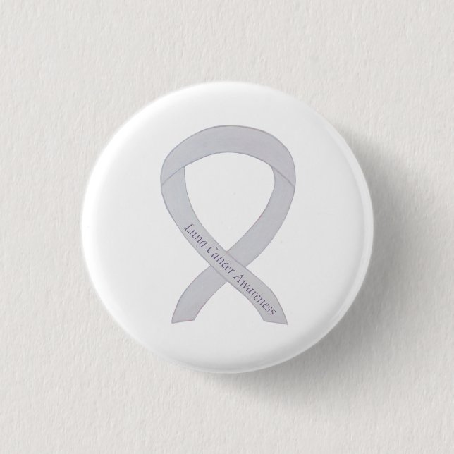 botón Personalizado Pearl Ribbon para la concienci (Anverso)