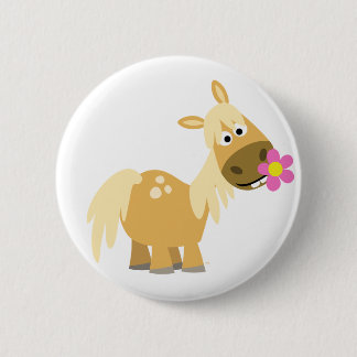 botón personalizado Pony y Flor