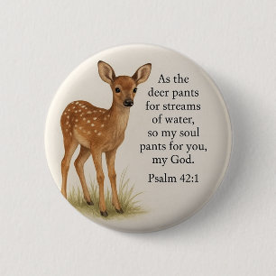 Botón Personalizado "Salmo 42:1 - venado"