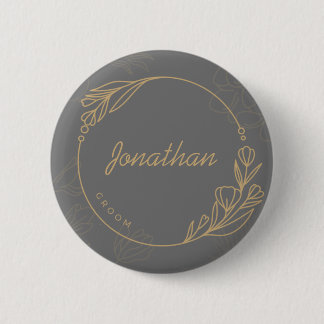 botón personalizado simple Groom