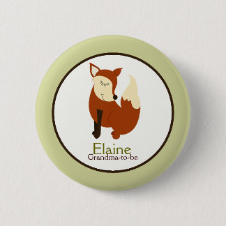 botón Personalizado TAG de Woodland Red Fox NAME