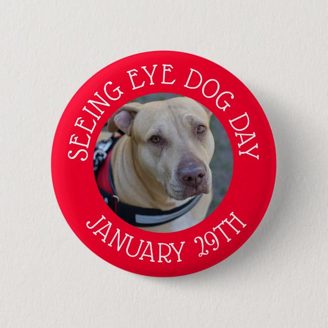 botón Personalizado Ver Día del Perro Ojo 29 de en (Anverso)