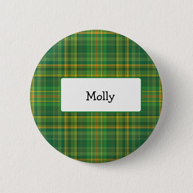 Botón personlized tela escocesa irlandesa del (Anverso)