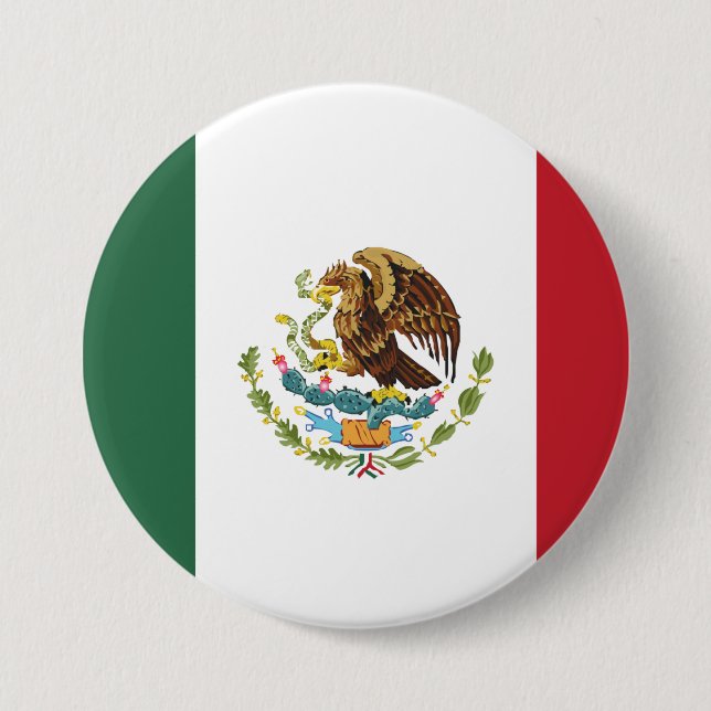 botón Pin de diseño de bandera de México (Anverso)