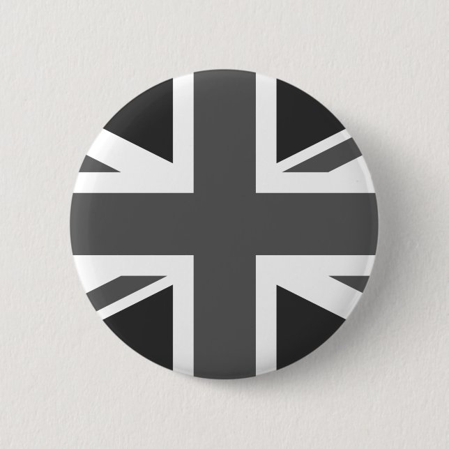 botón Pin de la bandera británica de la unión negr (Anverso)