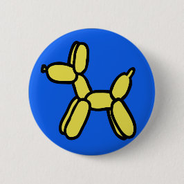botón Pin-on de perro con globo