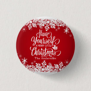 Botón Pin Personalizado Merry Little Navidades
