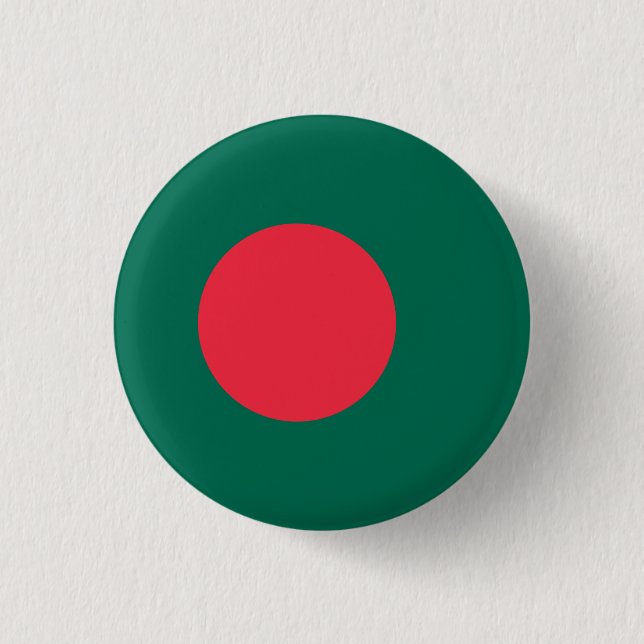 Botón Pinback de Bandera Patriótica Bangladesí (Anverso)