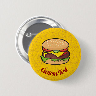 botón Pinback de Cheeseburger