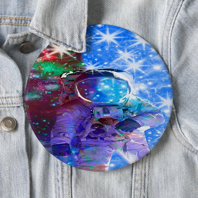 Botón Pinback de dimensiones de astronauta (In situ)