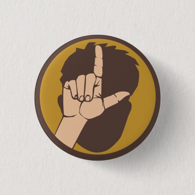 Botón Pinback de Flagelo de Pérdida Mayor (L) (Anverso)