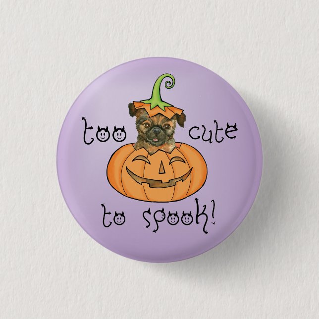 botón Pinback de Halloween Brussels Griffon (Anverso)