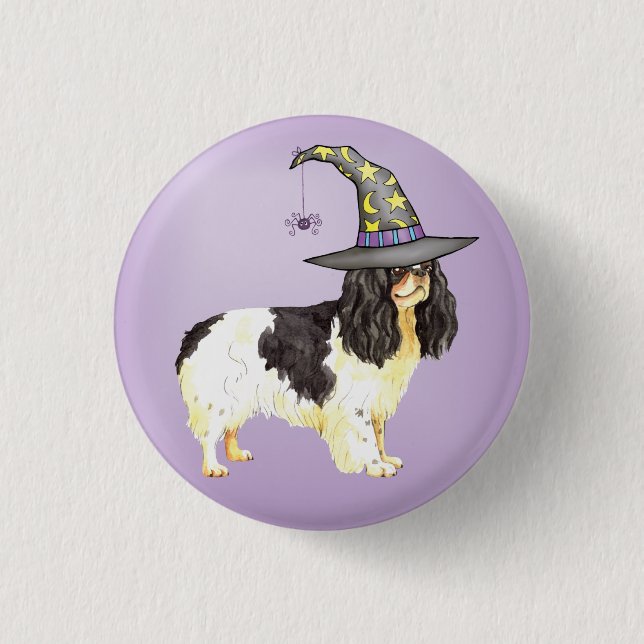botón Pinback de halloween English Toy Spaniel (Anverso)