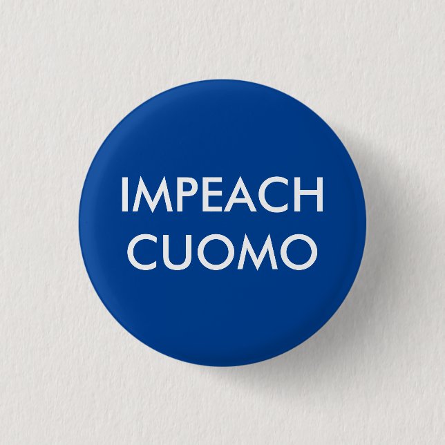 Botón Pinback de Impeach Andre Cuomo (Anverso)