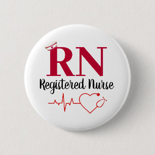 botón Pinback de la enfermera Stethocope registrad