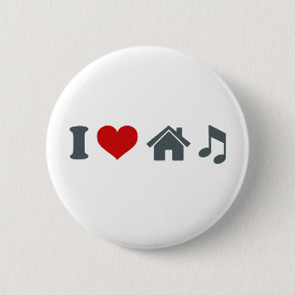 botón Pinback de música de Love House | Baile de I