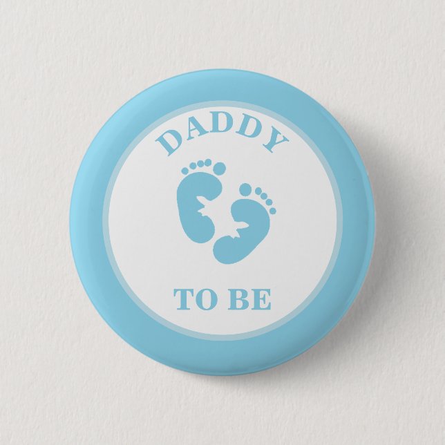 Botón Pinback de Papá para Ser (Boy) (Anverso)