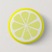 Botón Pinback de rebanada de limón