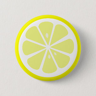 Botón Pinback de rebanada de limón