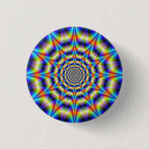 Botón Pinback de Rueda Psicodélica