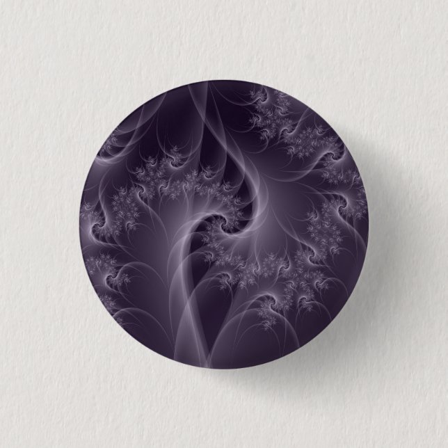 Botón Pinback de torsión morado y blanco (Anverso)