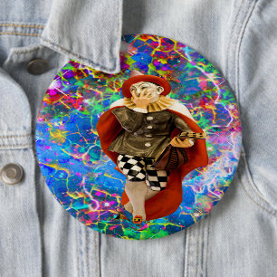 botón Pinback de Troubadour de payaso