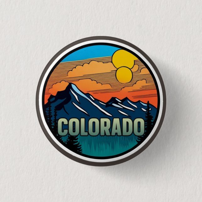 Botón Pinback de Viaje de Colorado (Anverso)