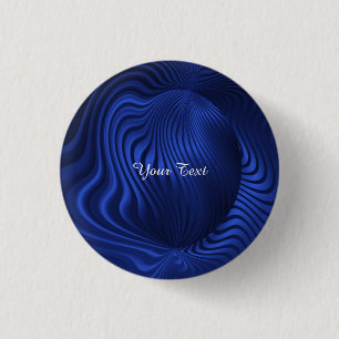 botón Pinback decorativo de la Marina Azul